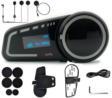 Interkom Bluetooth MaxTo M2C DO 6 KASKÓW LCD