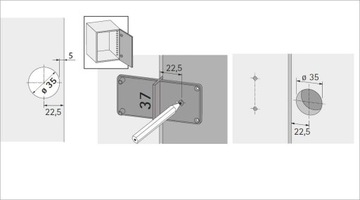 РЕЗКА ПЕТЛИ 35 мм С НАПРАВЛЯЮЩЕЙ