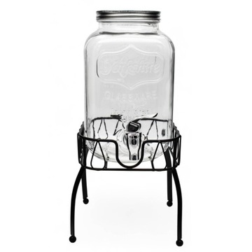 SŁÓJ Z KRANIKIEM I STOJAKIEM 4L SŁOIK NA STOJAKU DYSTRYBUTOR NA LEMONIADĘ