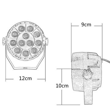 RGB LED PAR DMX DJ ЛАМПА ДЛЯ ВЕЧЕРИНКИ 12*3 Вт