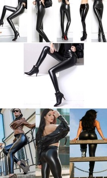 LEGINSY SKÓRA RURKI LATEX GETRY SPODNIE LATEKS 2XL