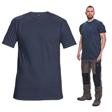 Koszulka męska t-shirt 100% bawełna XXL granatowy