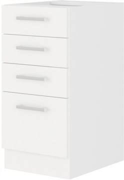 Szafka kuchenna 40 dolna z szufladami. Biała Mat.