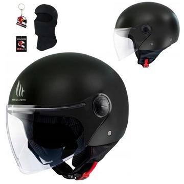 Kask otwarty jet motocyklowy chopper MT STREET S SOLID GRATISY