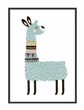OBRAZ PLAKAT W RAMIE A4 cm Alpaka PD253