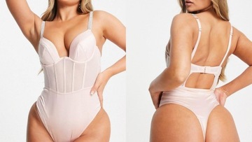 DESIGN Margo Różowe body z fiszbinami 2XS 32