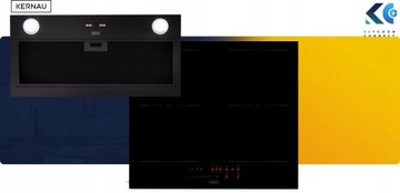 Zestaw Kernau Kitchen Connect Płyta + Okap Czarny