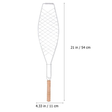 РЫБНЫЙ ГРИЛЬ ГРИЛЬ С ДЕРЕВЯННОЙ РУЧКОЙ СЕТКА ДЛЯ ГРИЛЯ