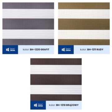 Рулонная штора «день/ночь» на заказ с натяжителем, 39х150 см.