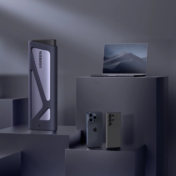 Корпус для SSD Ugreen CM767 M.2 NVMe/SATA - серебристый