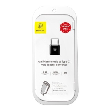 МИНИ-АДАПТЕР MICRO USB TO USB-C TYPE-C 2A OTG АДАПТЕР - BASEUS