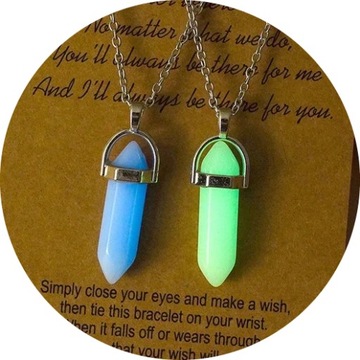 2 x Naszyjnik BFF dla Pary Magnes Łańcuszki Przyjaźni Fluorescencyjne