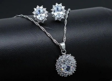 Komplet biżuterii Kate Middleton -60% el. kryształków swarovski