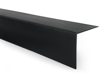 Kątownik twardy z klejem, czarny 200 cm 20x10 mm