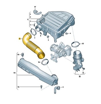 ВОЗДУШНАЯ ТРУБА РУЛЕВОГО КОЛЕСА SKODA SCALA KAMIQ 1.0TSI