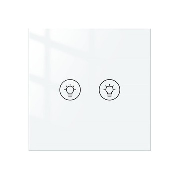 Włącznik światła ŚCIEMNIACZ WIFI TUYA 2 Gang Biały