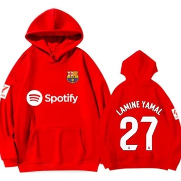 2024 Nowa bluza piłkarska FCB Fan Edition No.27 Lamine Yamal + Czerwona