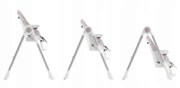 Современный регулируемый складной стульчик для кормления Sesttino NUI, серый