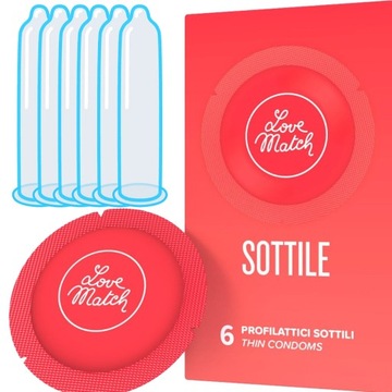 Prezerwatywy Sottile bardzo cienkie delikatne 6szt