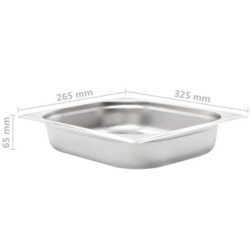 POJEMNIKI GASTRONOMICZNE 4 SZT. GN 1/2 65MM STAL NIERDZEWNA