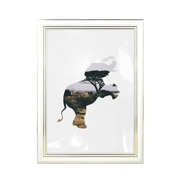 Ramka ASTRA 18x24 Biały + Złoto DREWNO
