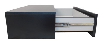 Тумбочка прикроватная SHELF HANGING DRAWER туалетный столик маленький черный OLIWIA 50 см