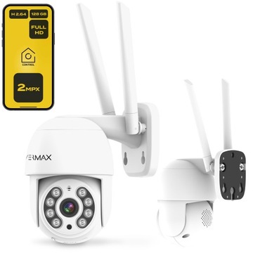 KAMERA WIFI IP SMART ZEWNĘTRZNA OBROTOWA FULL HD IP65 2Mpx ZOOM 355°