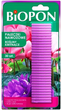 PAŁECZKI NAWOZOWE NAWÓZ DO ROŚLIN KWITNĄCYCH BIOPON 30szt
