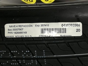 KOLO DOJEZDOVÉ REZERVY VW JETTA 5C GOLF VII 125/90/16