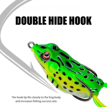 ПРИМАНКА FROG 3D ANTI-STAG С РЫБАЛОЧНЫМИ КРЮЧКАМИ 5 ШТ.