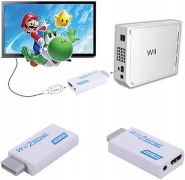 АДАПТЕР АДАПТЕР-ПРЕОБРАЗОВАТЕЛЬ NINTENDO WII В HDMI TV FULL HD NTSC PAL