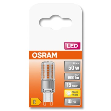 Светодиодная лампа G9 CAPSULE 4,8 Вт = 50 Вт 2700K OSRAM