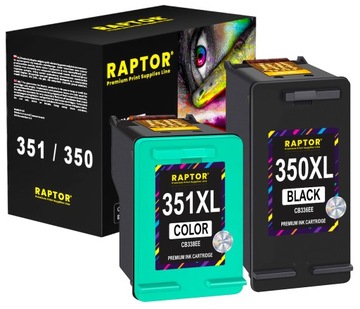 2x TUSZ DO HP 350XL + 351XL C5280 C4280 KOMPLET