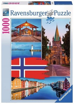 Puzzle 1000 Kolaż Trondheim Ravensburger