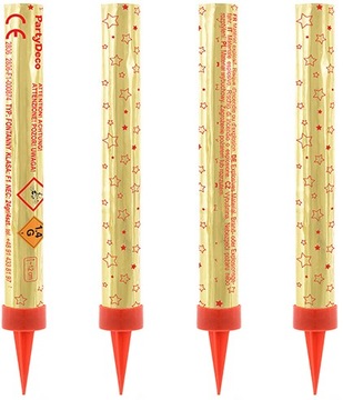 FONTANNA TORTOWA ZŁOTA RACA NA TORT WESELNY URODZINOWY 12 cm 4 szt RACE