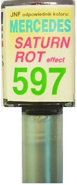 MERCEDES 597 SATURNROT LAKIER SAMOCHODOWY ZAPRAWKA DO RYS 10 ML ARASYSTEM