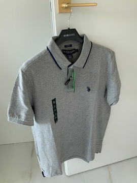 Ralph Lauren polo polówka męska szara bawełna L