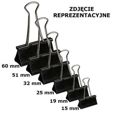KLIPY BIUROWY KLIPS 19mm KLIP BIUROWE 12 SZT. x3
