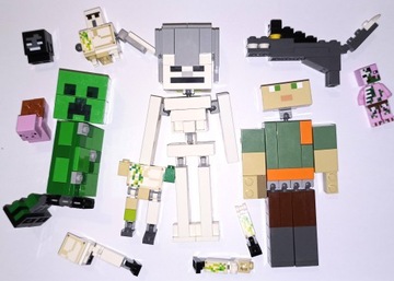 LEGO Minecraft oryginalne elementy BigFig Creeper Alex Skeleton i inne