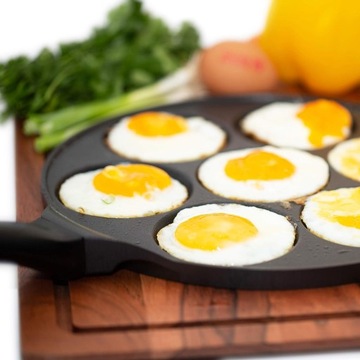 СКОВОРОДА ДЛЯ ЖАРКИ ЯИЦ И БЛИНЧИКОВ С 7 ОТВЕРСТИЯМИ, 27 СМ