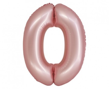Balon foliowy Smart Cyfra 0 j. różowa matowa 76 cm