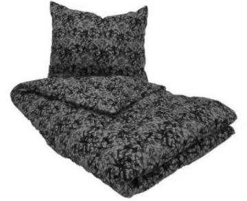 KOMPLET POŚCIELI POSZEWKI - SZARY DUŃSKI PLUSZ