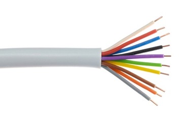 Kabel 10 żyłowy alarmowy okrągły YTDY 10x0,5 - 1m