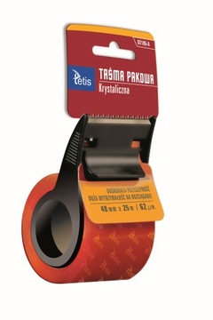 Taśma pakowa TETIS przezroczysta ze zrywaczem 48mm