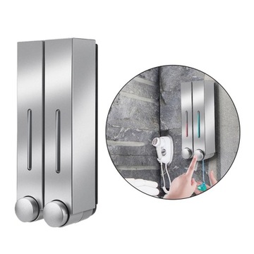 2x Серебряный двойной тройной дозатор мыла