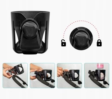 Держатель для бутылочки, чашка для коляски, корзина 2в1, черный, сплошной, прочный, вода