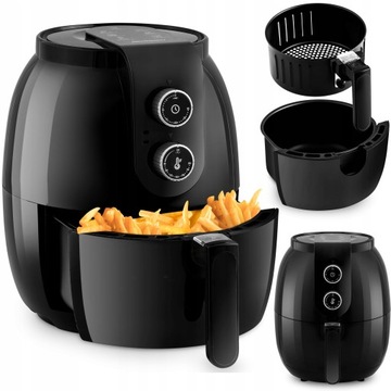 FRYTKOWNICA BEZTŁUSZCZOWA NIEPRZYWIERAJĄCA AIRFRYER DO MIĘS FRYTEK 1300W