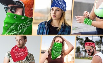 BANDAMKA BANDANA CHUSTKA CHUSTA BANDAMA 54CM 6 SZT.