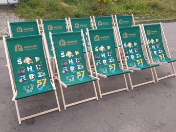 Деревянный шезлонг с вашим собственным ПРИНТОМ, ЛОГОТИПОМ