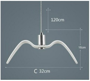ЛЮСТРА СВЕТОДИОДНАЯ ПОДВЕСНАЯ СВЕТИЛЬНИК ЧАЙКА МОДЕРН (C)
